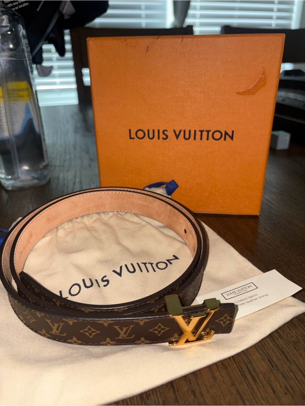 Authentic Louis Vuitton Women’s Monogram LV Initiales 25MM  - Brown/Beige